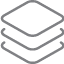 Layers icon: three overlapping rounded squares stacked to indicate multiple layers or layering.